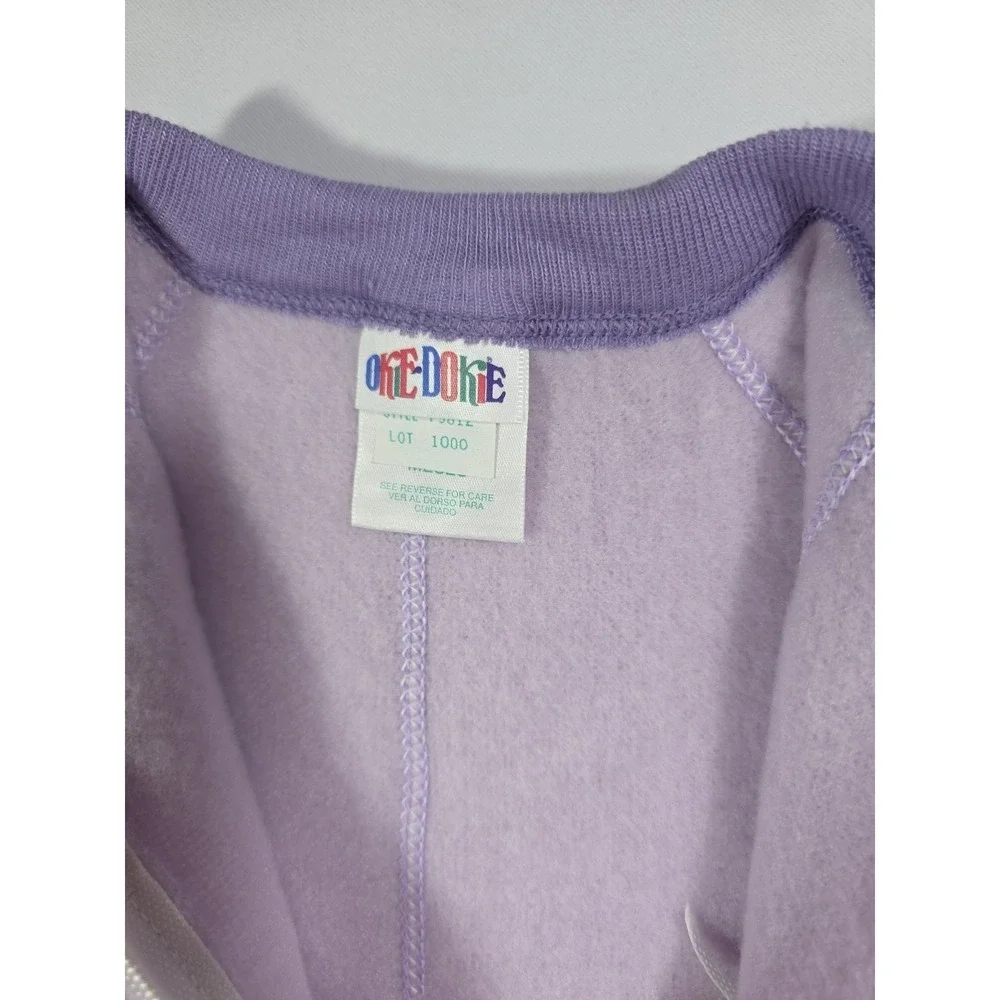 Vintage 90s Okie Dokie Baby Fleece Footed Sleeper 12M NWT USA Pink